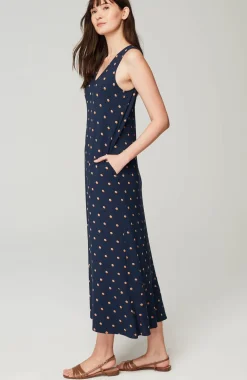 Flounced-Hem Midi Dress