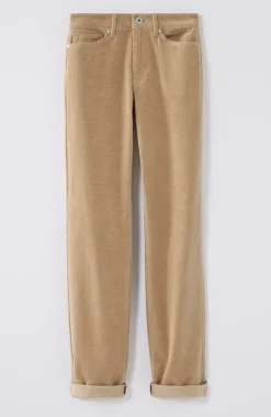 Heathered-Cord Relaxed Boyfriend Jeans