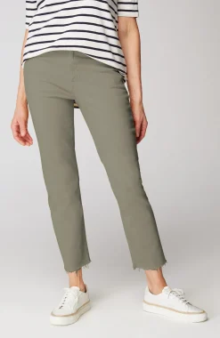 High-Rise Fringe-Hem Crops