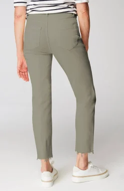 High-Rise Fringe-Hem Crops