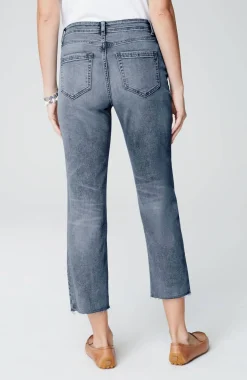 High-Rise Fringe-Hem Crops