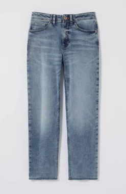 High-Rise Fringe-Hem Crops
