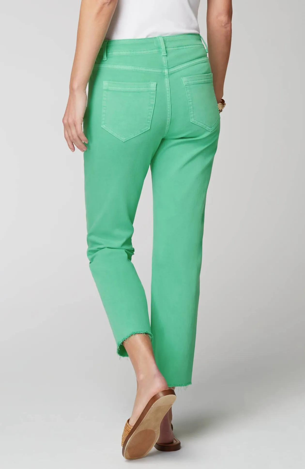 High-Rise Fringe-Hem Crops