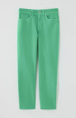 High-Rise Fringe-Hem Crops