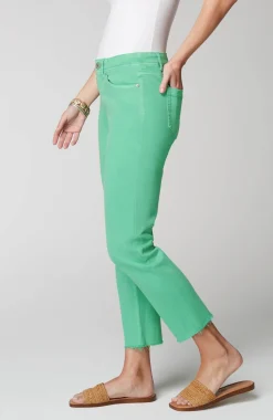 High-Rise Fringe-Hem Crops