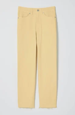 High-Rise Fringe-Hem Crops