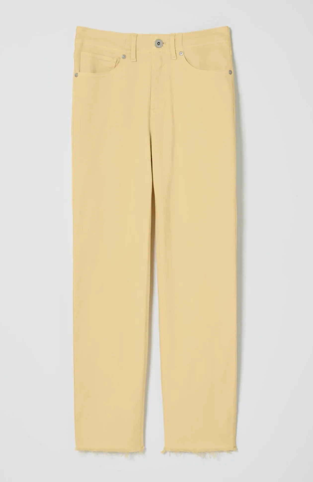 High-Rise Fringe-Hem Crops