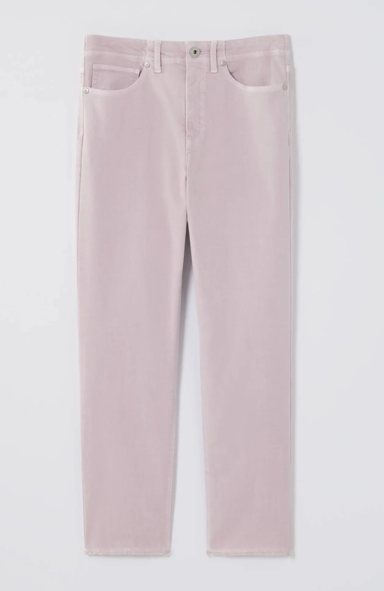 High-Rise Fringe-Hem Crops