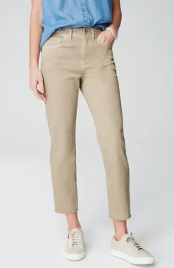 High-Rise Fringe-Hem Crops