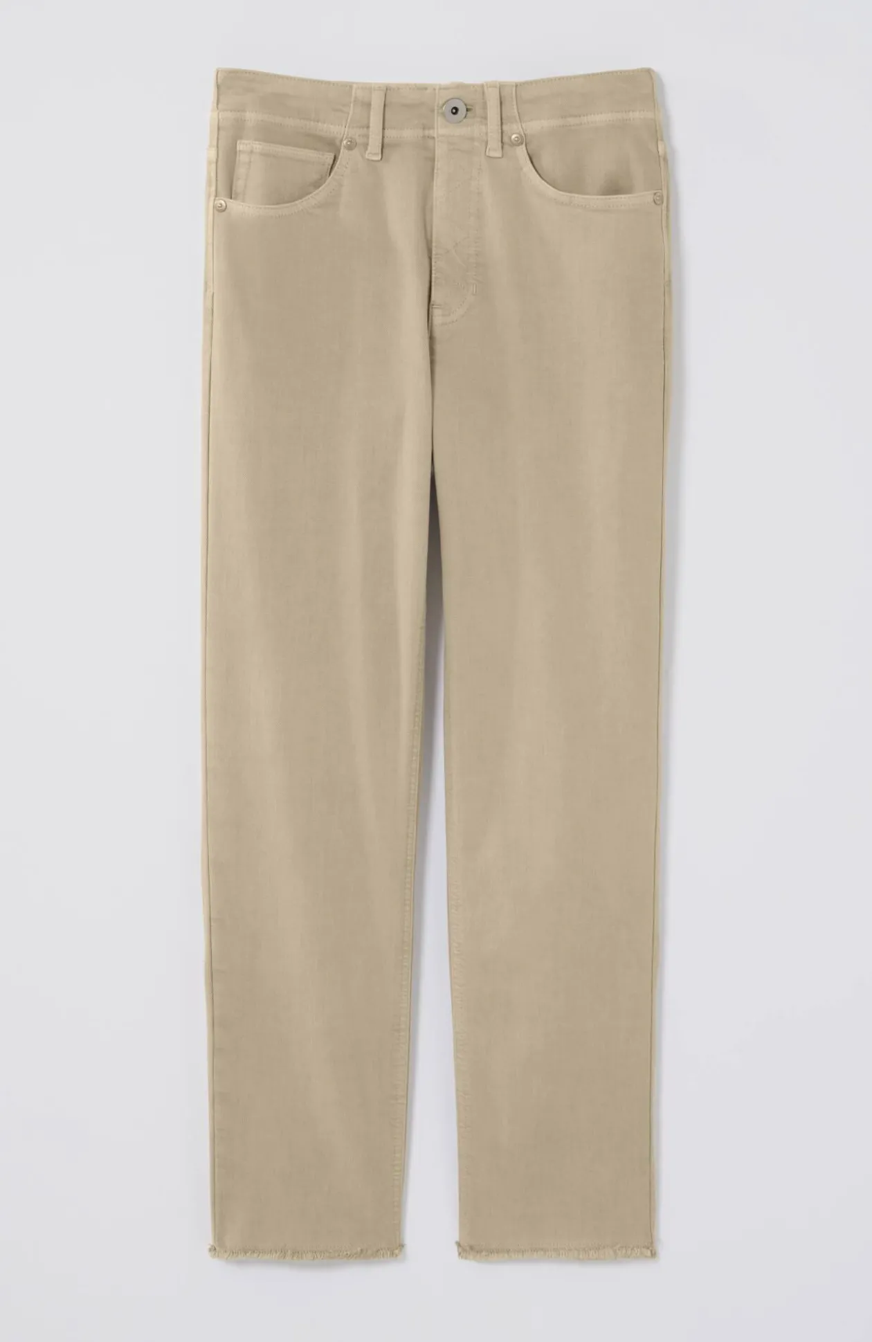 High-Rise Fringe-Hem Crops