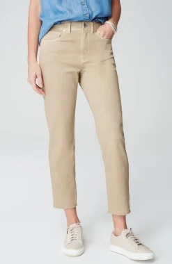 High-Rise Fringe-Hem Crops