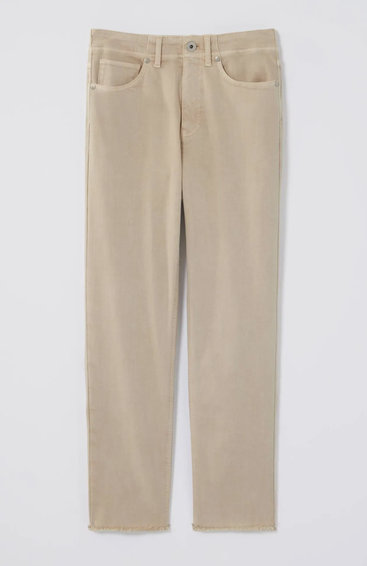 High-Rise Fringe-Hem Crops