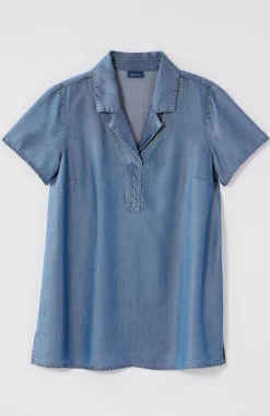 Indigo Collared Top