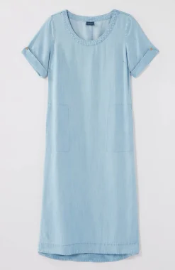 Indigo High-Low Dress