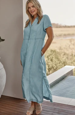 Indigo Shirtdress
