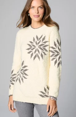 Intarsia Snowflake Sweater