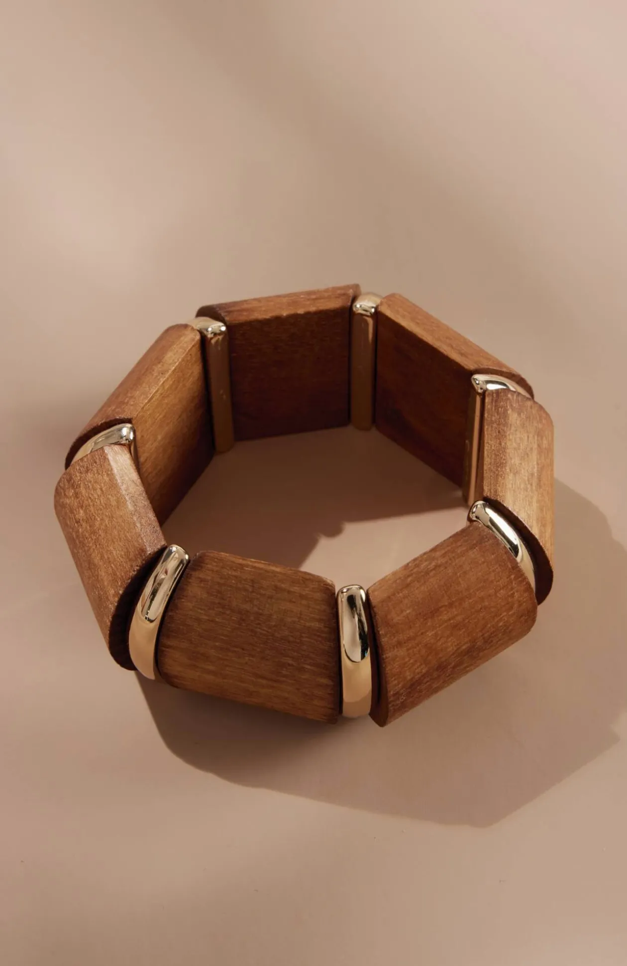 Island Cabana Wood Statement Bracelet