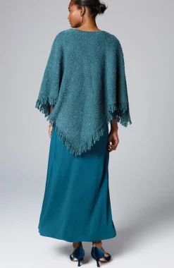 Italian Bouclé Asymmetric Poncho
