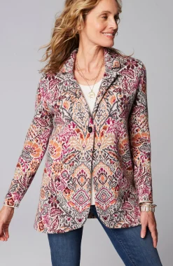 Jacquard Sweater Blazer