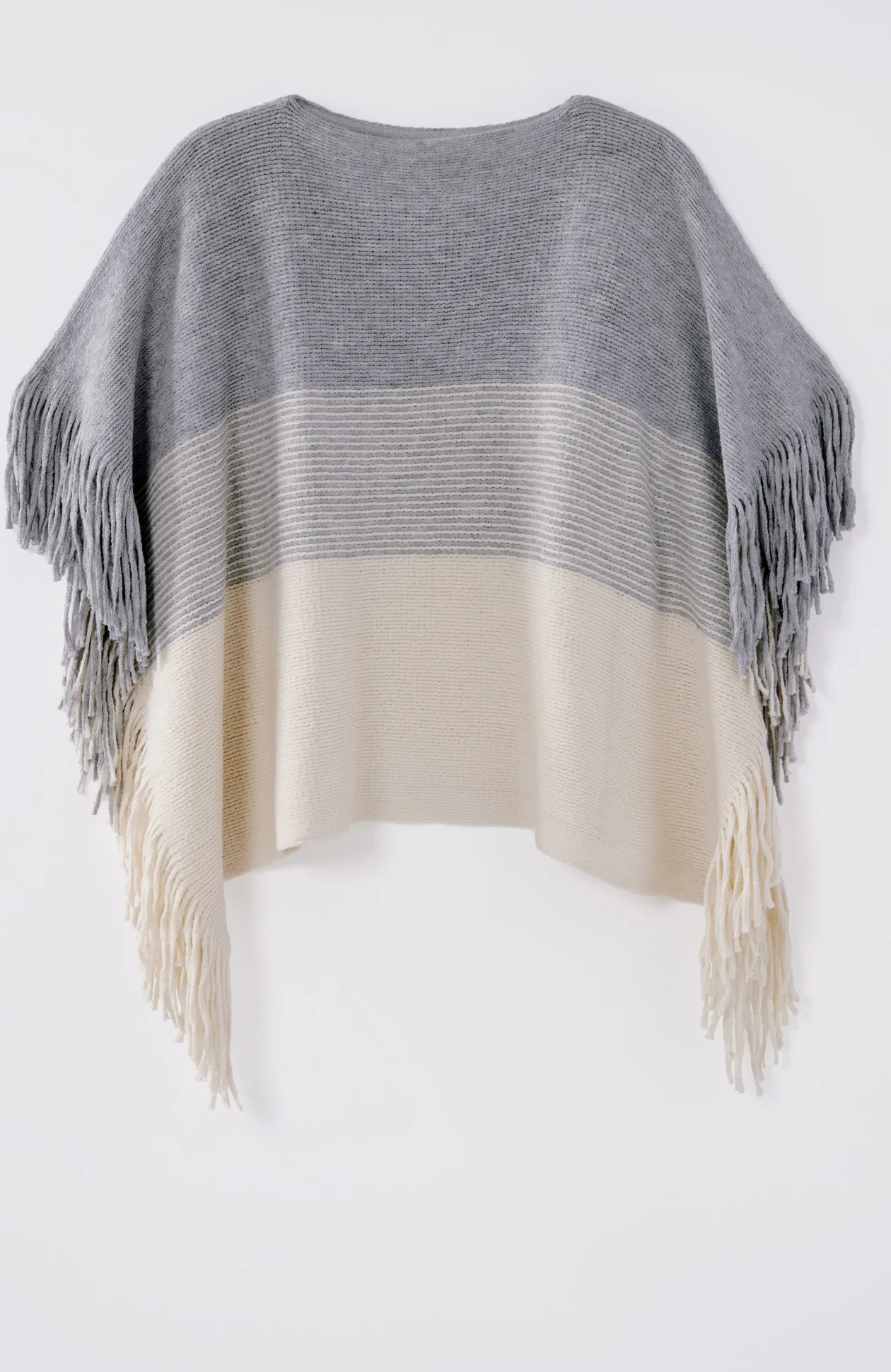 Knit-Fringe Poncho