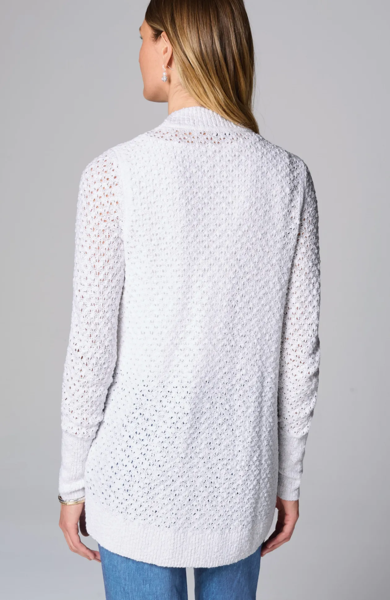 Light Textured High-Low Cardi