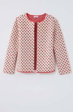 Lightweight Mixed-Print Quilted Jacket