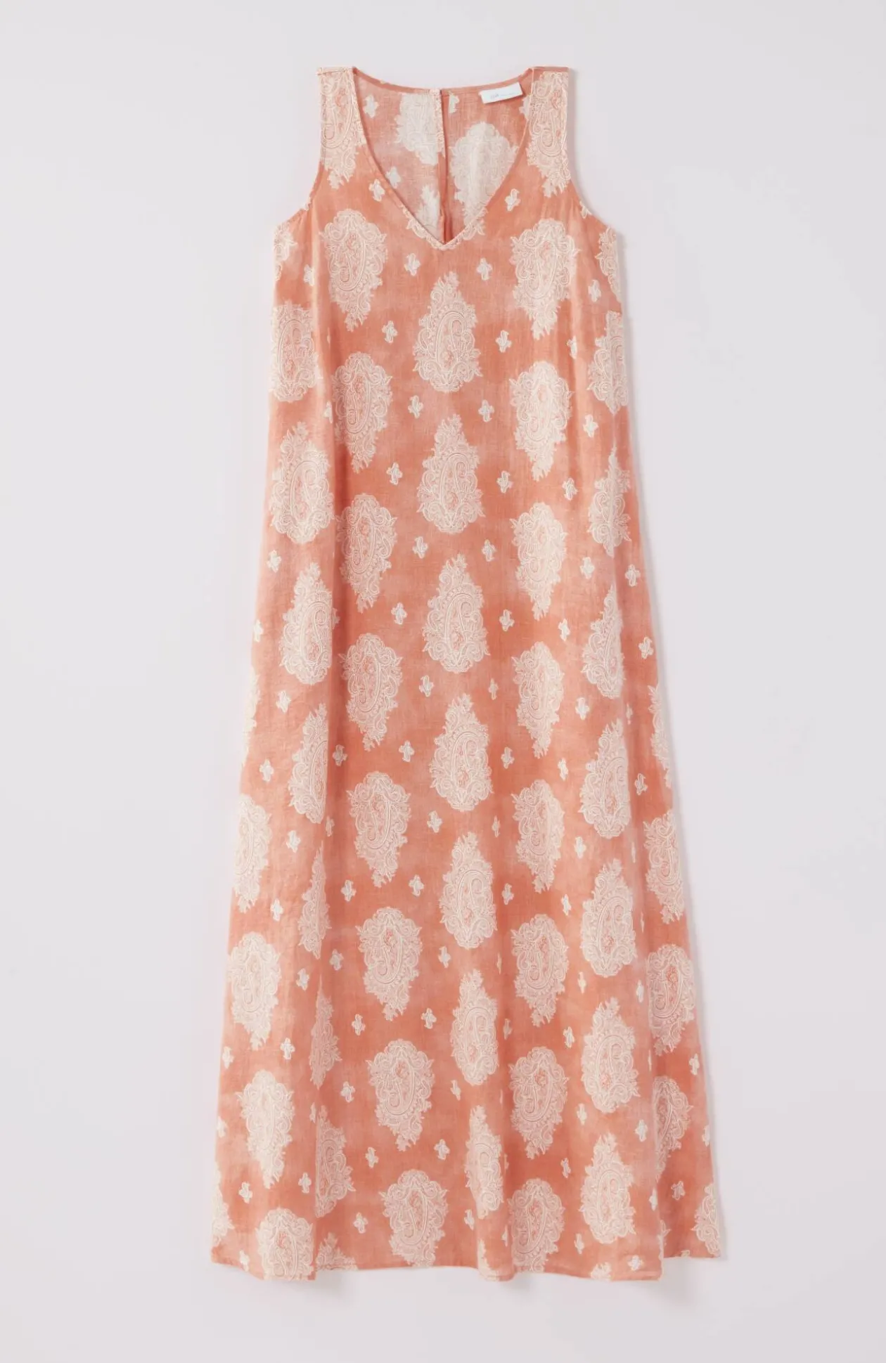 Linen A-Line Maxi Dress