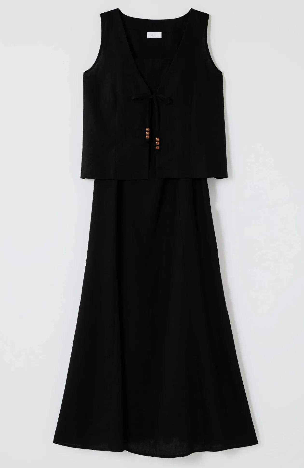 Linen Two-Piece Dress Set