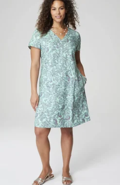 Linen V-Neck Dress