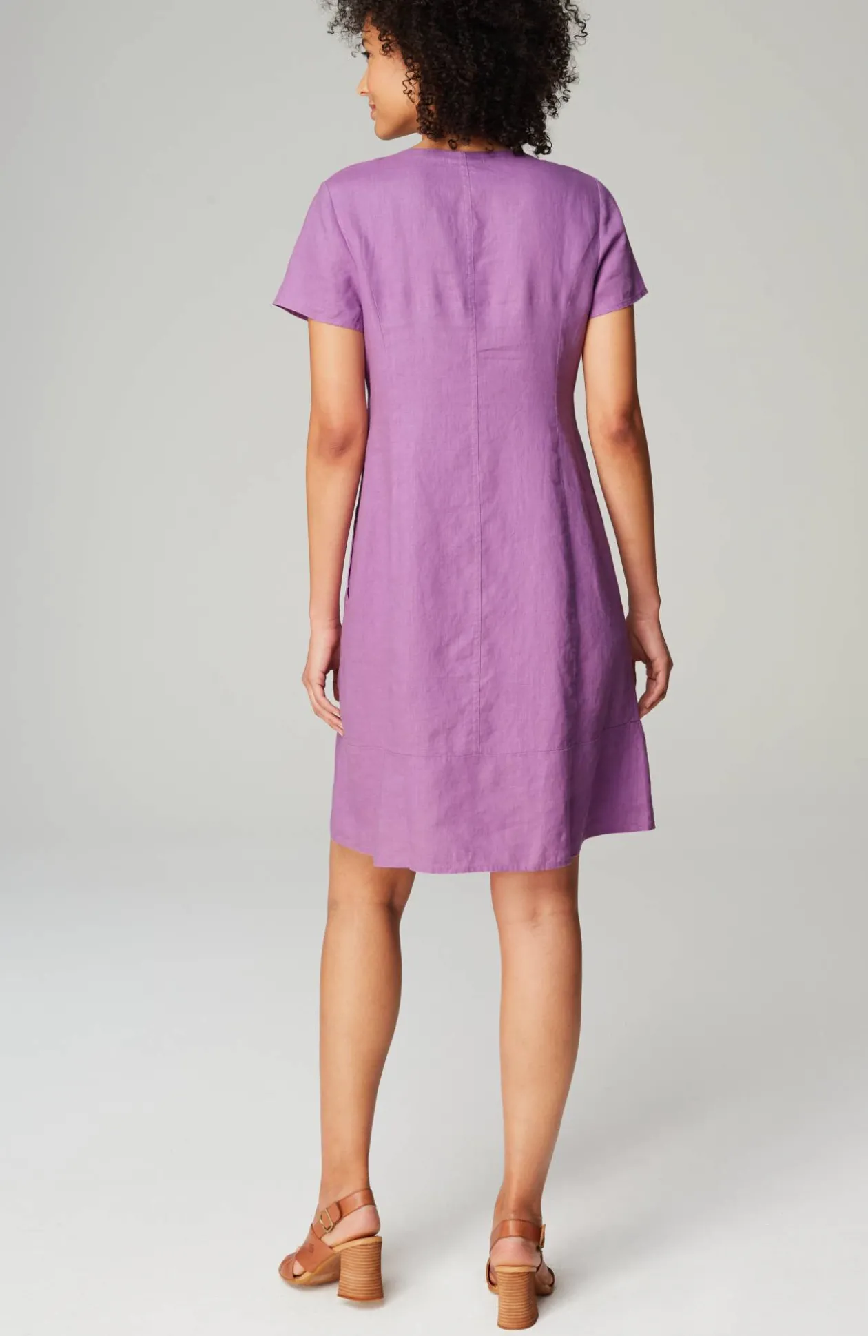 Linen V-Neck Dress