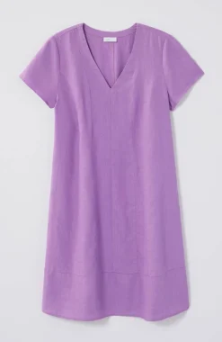 Linen V-Neck Dress