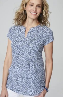 Linen-Blend Pintucked Tunic