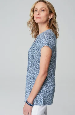 Linen-Blend Pintucked Tunic