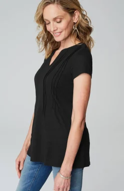 Linen-Blend Pintucked Tunic