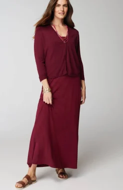 Linen-Blend Single-Button Cardi