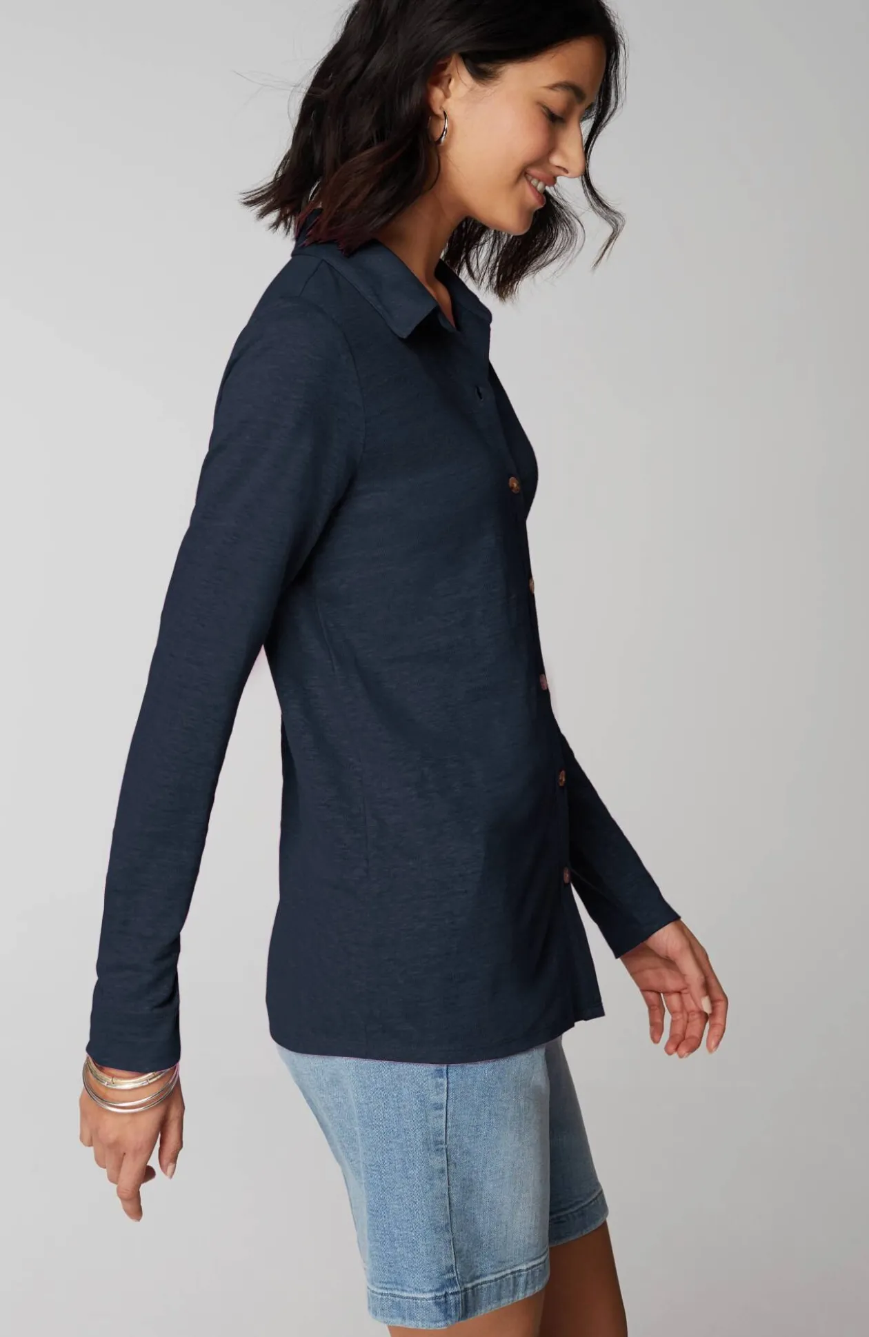 Linen-Knit Shirt