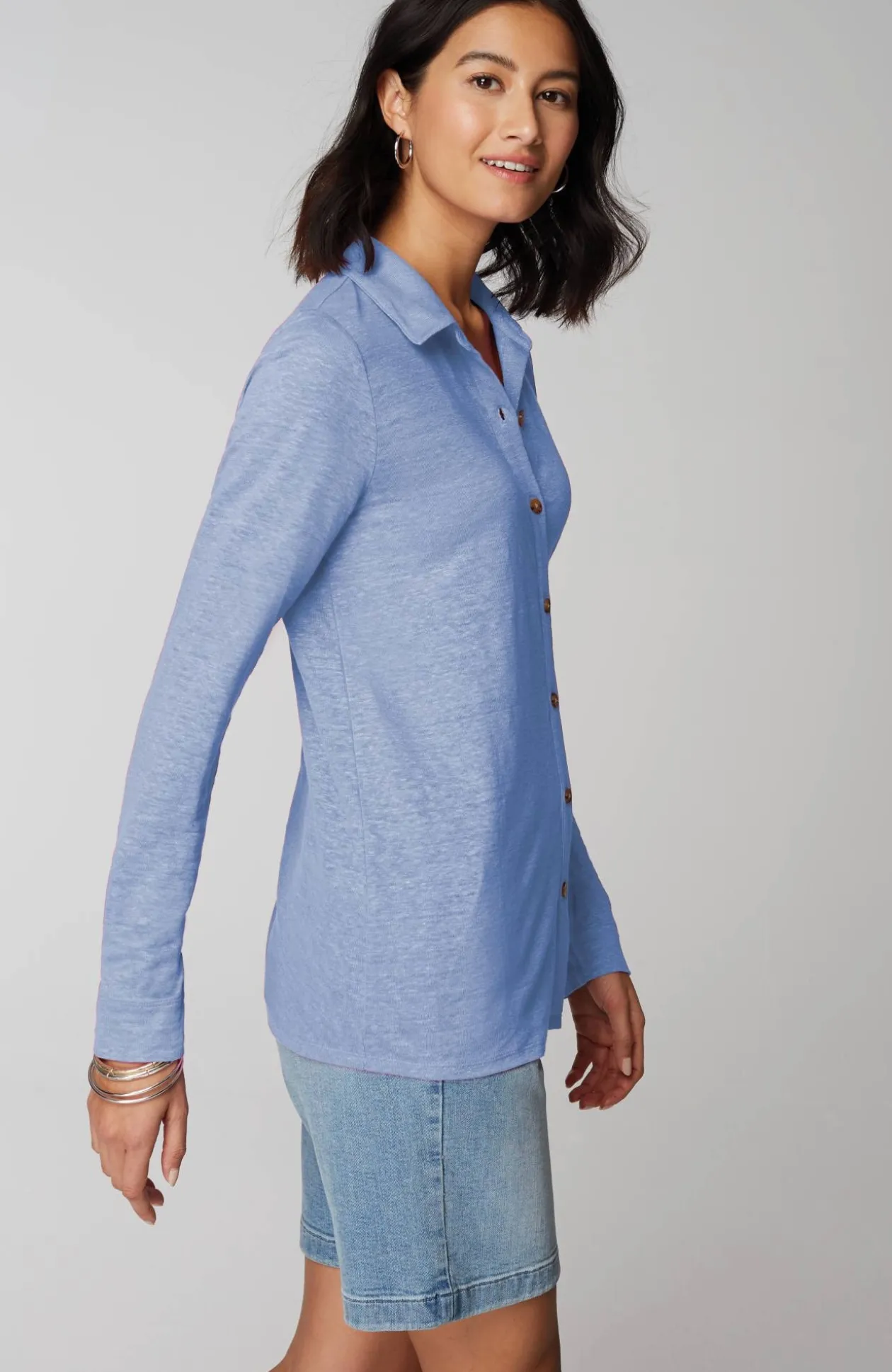 Linen-Knit Shirt