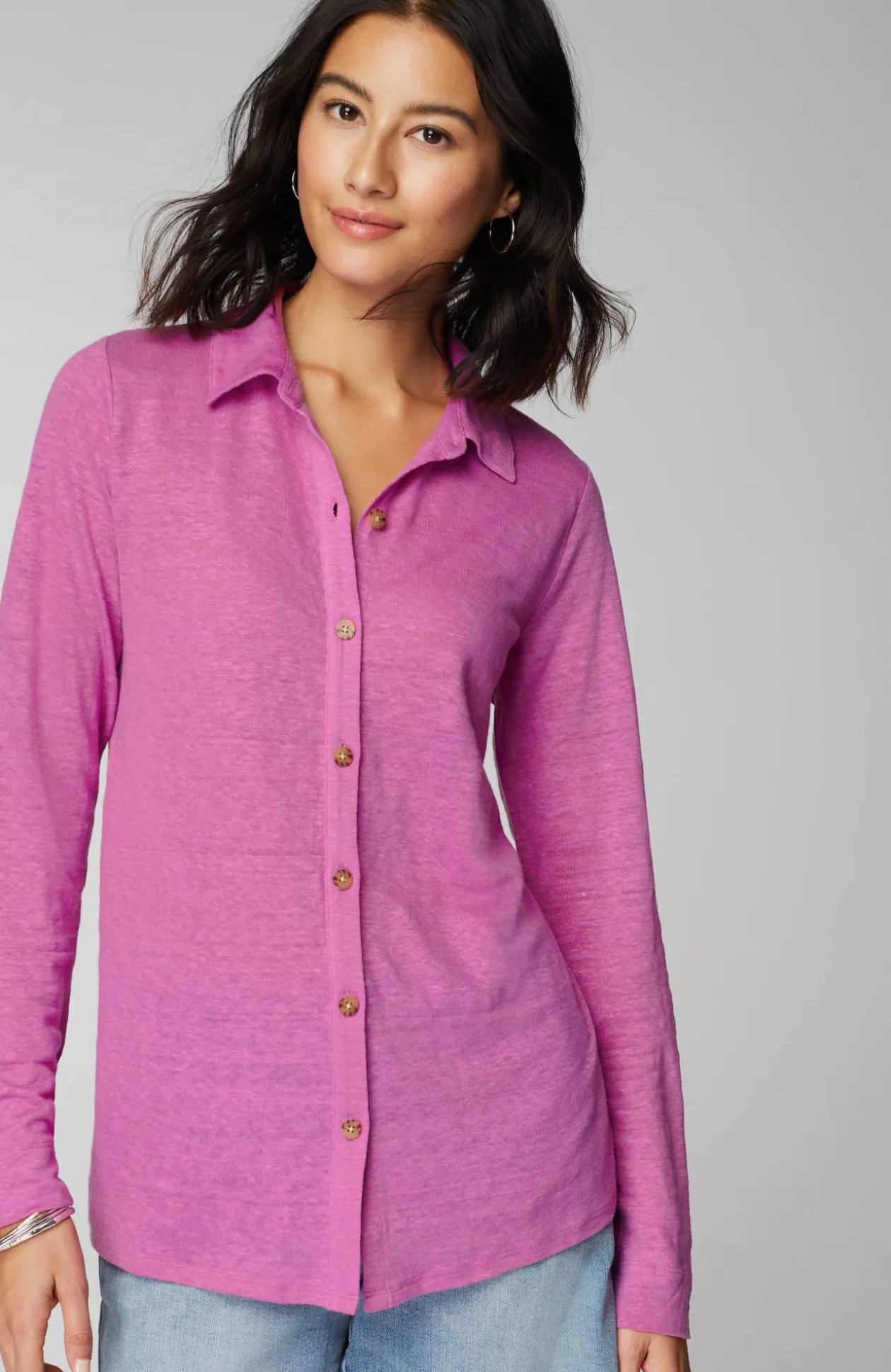 Linen-Knit Shirt