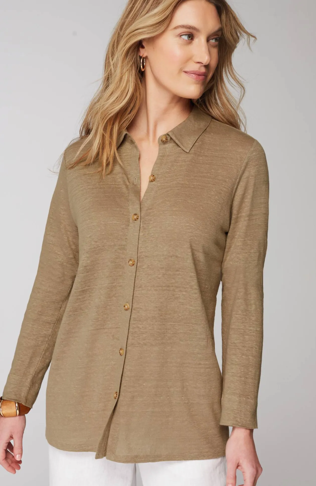 Linen-Knit Shirt