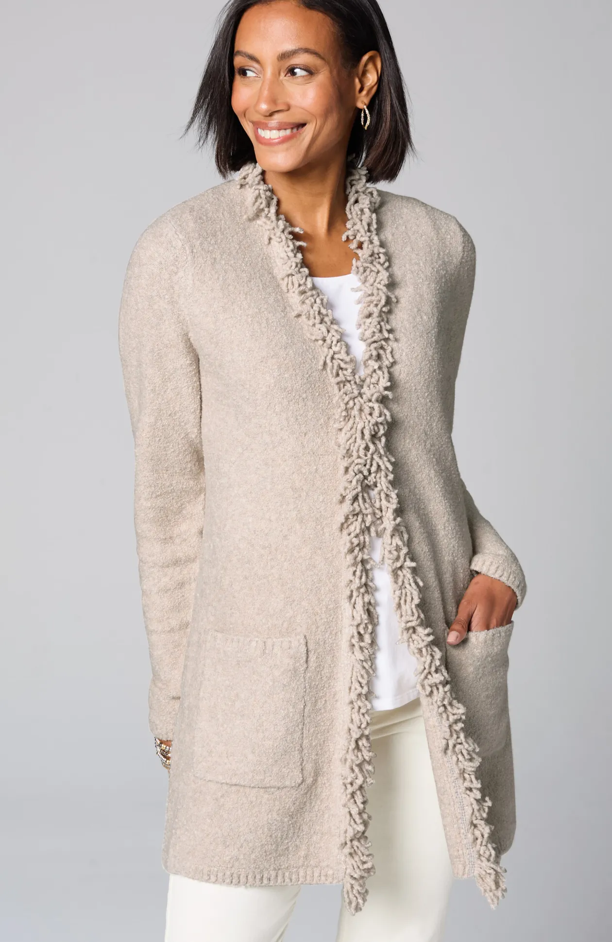 Long Fringe Cardi