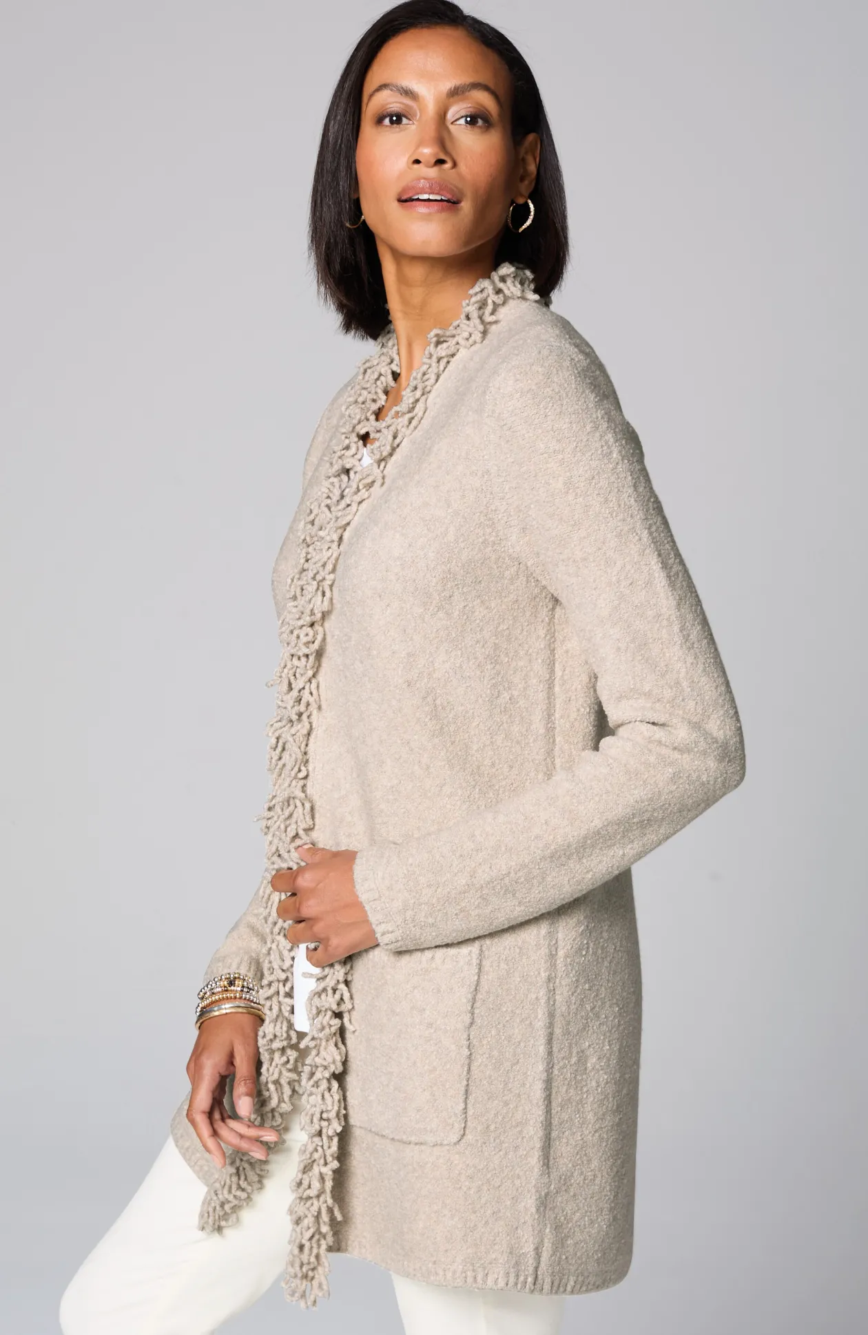 Long Fringe Cardi