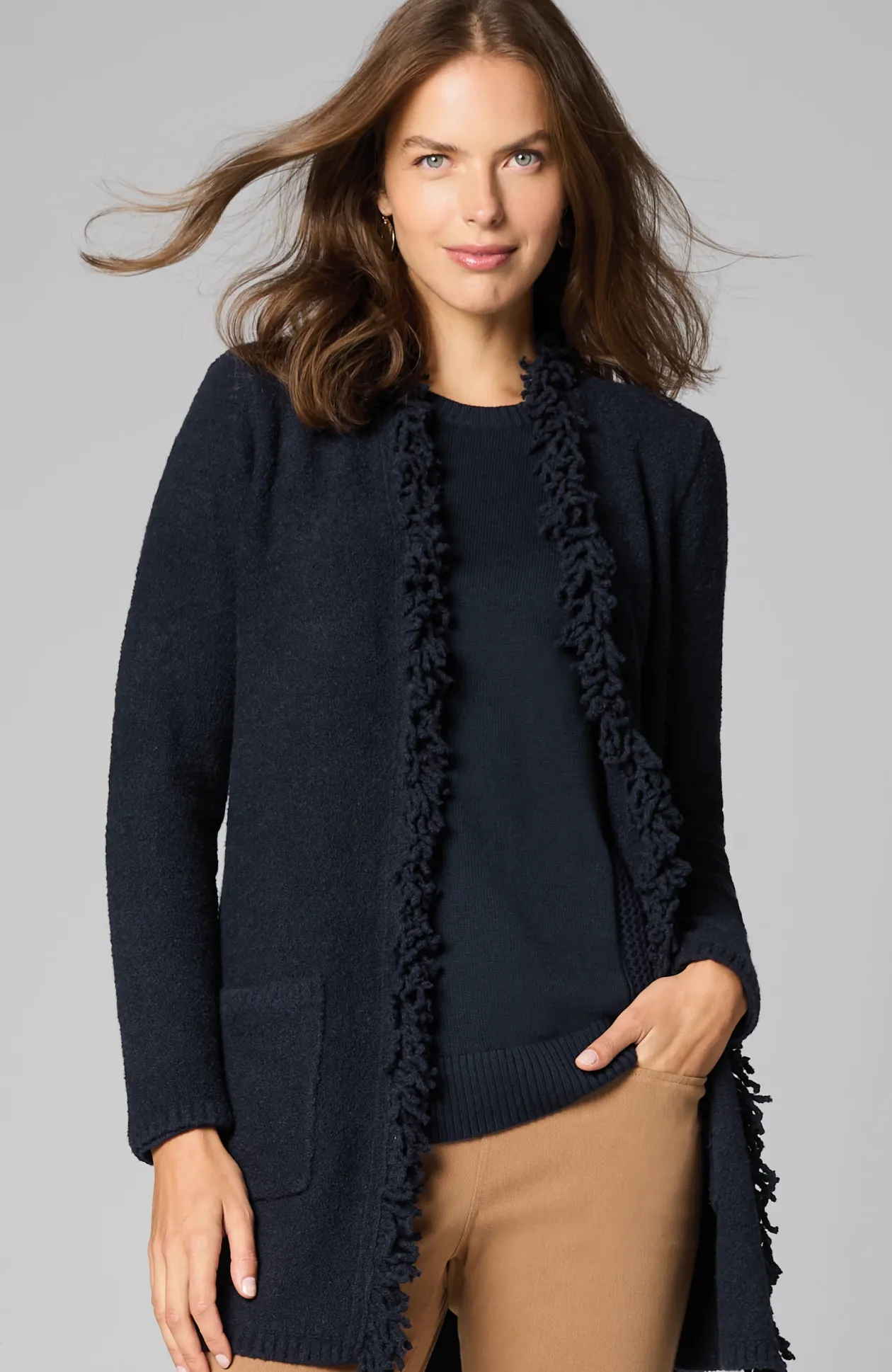 Long Fringe Cardi