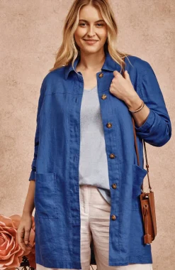 Long Linen Duster Jacket
