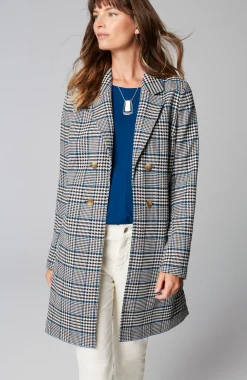 Long Plaid Duster Jacket