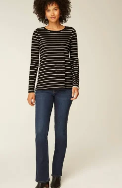 Long-Sleeve Pima Crew-Neck Tee