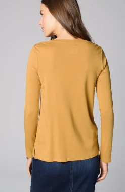 Long-Sleeve Pima Crew-Neck Tee