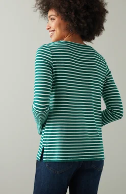 Long-Sleeve Pima Crew-Neck Tee