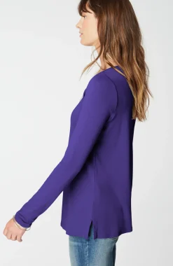 Long-Sleeve Pima Crew-Neck Tee