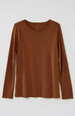 Long-Sleeve Pima Crew-Neck Tee