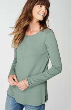 Long-Sleeve Pima Crew-Neck Tee